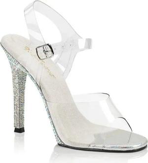 Fabulicious GALA-08DM Fabulicious High-Heels Riemchen Sandaletten klar Multi Stras High-Heel-Stiefel