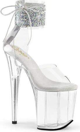 Pleaser FLAMINGO-824RS-02 Pleaser High Heels Plateausandaletten AB Strassmansc High-Heel-Stiefel