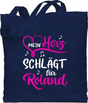 Shirtracer Umhängetasche Mein Herz schlägt für Roland, Schlager Party Outfit
