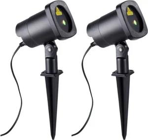 etc-shop Gartenstrahler, LED-Leuchtmittel fest verbaut, Rot, Grün, LED Effektscheinwerfer Erdspieß Laser Motiv