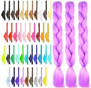 MyBraids YOUR BRAIDS! Kunsthaar-Extension Jumbo Braids Flechthaar Zöpfe 1-farbig im 3er Pack