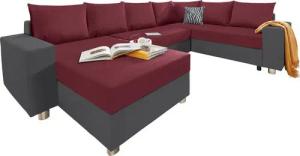COLLECTION AB Wohnlandschaft Paris U-Form, mit Federkern, wahlweise mit Bettfunktion und Bettkasten
