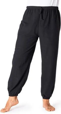 PANASIAM Wellnesshose Loungehose einfarbig aus 100% Baumwolle bequeme Muckhose Relaxhose Unisex für Damen & Herren lässige Haremshose schlichte Freizeithose