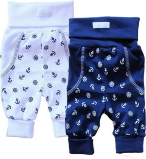 La Bortini Schlupfhose 2er Pack Baby und Kinderhosen mit Anker Hosen aus weicher Baumwolle, 44 50 56 62 68 74 80 86 92 98