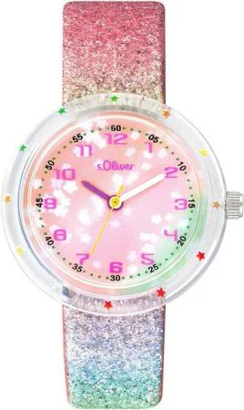 s.Oliver Quarzuhr 2037719, Armbanduhr, Kinderuhr, Mädchenuhr, Sterne, ideal auch als Geschenk