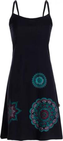 Vishes Sommerkleid Damen Sommer-Kleider Mini-Kleid Jersey-Kleid Spagettiträger-Kleid Goa, Hippie, Retro Style