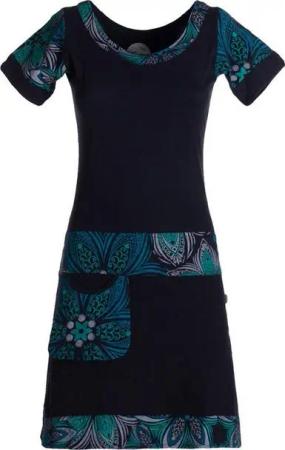 Vishes Sommerkleid Damen Sommerkleid Kurzarm Mini-Kleid Tunika-Kleid T-Shirtkleid Boho, Goa, Retro Style