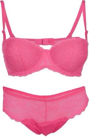 Family Trends Set: Push-up-BH (mit Hüftslip) mit Push Up-BH und Slip