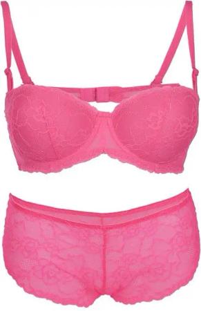Family Trends Set: Push-up-BH (mit Hüftslip) mit Push Up-BH und Slip