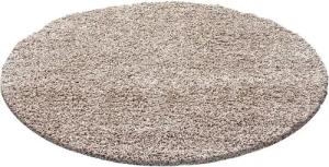 Stilvoll Günstig Hochflor-Teppich für Wohnzimmer und Schlafzimmer Unicolor - Einfarbig, Rund, Höhe: 50 mm