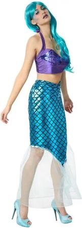 dressforfun Kostüm Verführerische Meeresgöttin, Zweiteiliges Outfit in glänzenden Farben