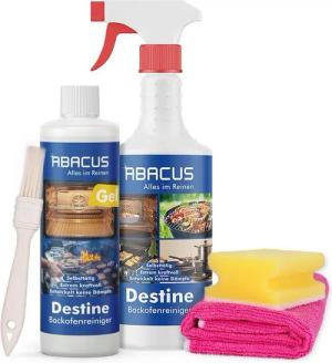 ABACUS Destine Backofenreiniger - Das Profi Set Backofenreiniger (Geeignet für Ofen, Grill, Töpfe etc., [5-St. Beseitigt problemlos eingebrannte Fette Beseitigt problemlos eingebrannte Fette)