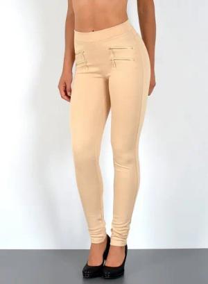 ESRA Stretch-Hose Sehr enge Damen Treggings Hose Gummi-Bund Stretch Hose J189 Damen High Waist Skinny Hose mit elastischem Bund Treggings Hose