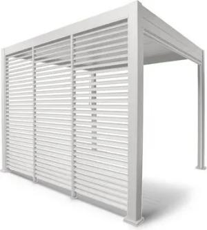 Weide Pavillonseitenteil Weide Seitenwandpaneele 1,23 M für Alu-Pavillon weiß, aus Aluminium