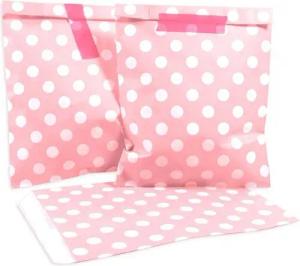 Frau WUNDERVoll Papierdekoration 50 Papiertüten - rosa, weiße Punkte
