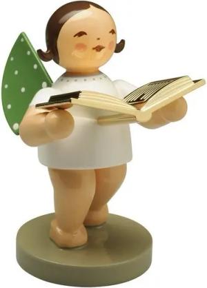 Wendt & Kühn Weihnachtsfigur No 10 Vorleser Mit Vergoldetem Buch 650/123, Haarfarbe zufällig blond oder braun