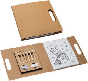 Macma Buntstift Malheft-Set / bestehend aus Malbuch 30 Bl., Spitzer, Radiergummi, 6 Bu