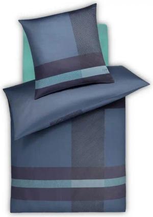 JOOP! Bettwäsche Modern 4104 2 Ocean, Mako-Satin, 3 teilig, Linien, Gestreift, Logo