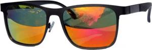 Rennec Sonnenbrille (Herren Brille mit Brillenbeutel) Polarisierte Gläser, Metallgelenke, leichter Federstahl Rahmen