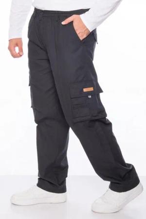 Kendindza Collection Cargohose Herren Cargohose Dehnbund Arbeitshose Rangerhose Cargo Hose Männer Gummibund elastisch, 6 Taschen