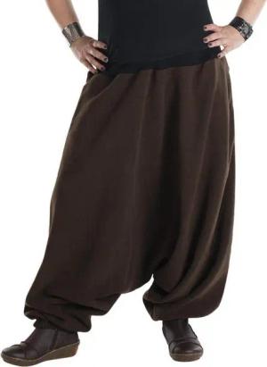 Vishes Fleecehose Haremshose aus Fleece Einheitsgröße/Lange Größe Pumhose, Pluderhose, Yogahose