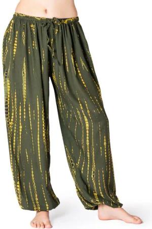 PANASIAM Relaxhose Tie-Dye Haremshose Sommerhose aus 100% Viskose Schlupfhose mit Taschen Freizeithose Unisex Lounge-Hose lockere Strandhose Pumphose Jogger