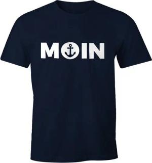 MoonWorks Print-Shirt Cooles Herren T-Shirt Moin mit Anker Shirt mit Print