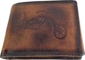 Einkaufszauber Geldbörse Echt Leder Geldbeutel Motorrad Bike