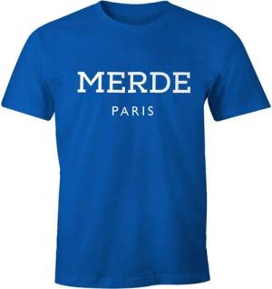 MoonWorks Print-Shirt Merde Paris Herren T-Shirt Fun-Shirt mit Print