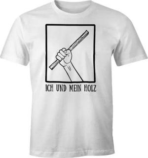 MoonWorks Print-Shirt Herren T-Shirt Ich und mein Holz Fun-Shirt mit Print