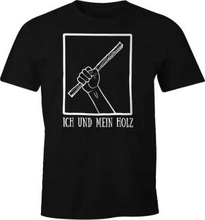 MoonWorks Print-Shirt Herren T-Shirt Ich und mein Holz Fun-Shirt mit Print