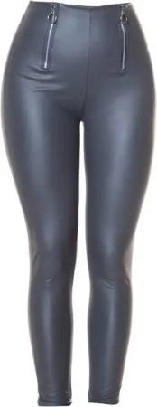 Koucla Highwaist Leggings Damenhose, mit zips - unifarben