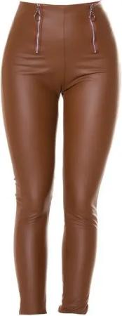 Koucla Highwaist Leggings Damenhose, mit zips - unifarben