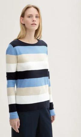 TOM TAILOR Strickpullover Strickpullover mit Rundhalsausschnitt