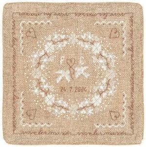 Le Bonheur des Dames Kreativset Le Bonheur des Dames Kreuzstich Stickpackung "Hochzeitskissen II", Zä, (embroidery kit by Marussia)