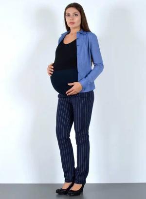 ESRA Umstandshose J490 Umstandsmode Hose Damen Stretch Schwangerschaftshose elastischer Bund