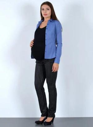 ESRA Umstandshose J490 Umstandsmode Hose Damen Stretch Schwangerschaftshose elastischer Bund