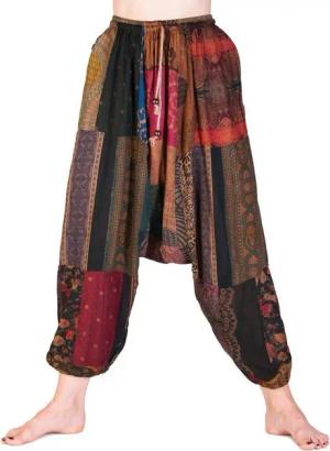 PANASIAM Relaxhose Muckhose aus feiner natürlicher Viskose bequeme Haremshose für Damen leichte Sommerhose mit Seitentaschen Aladinhose