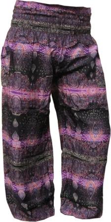 PANASIAM Relaxhose Muckhose aus feiner natürlicher Viskose bequeme Haremshose für Damen leichte Sommerhose mit Seitentaschen Aladinhose