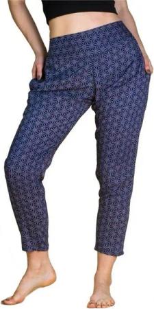 PANASIAM Relaxhose Carrot Pants geometrix aus 100% Baumwolle Damenhose mit japanischen Mustern oder heiliger Geometrie bedruckt bequeme Sommerhose