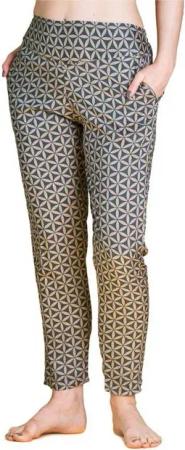 PANASIAM Relaxhose Carrot Pants geometrix aus 100% Baumwolle Damenhose mit japanischen Mustern oder heiliger Geometrie bedruckt bequeme Sommerhose