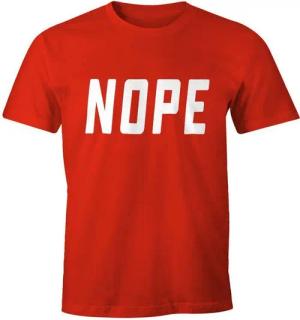 MoonWorks Print-Shirt NOPE Herren T-Shirt Spruch-Shirt mit Print