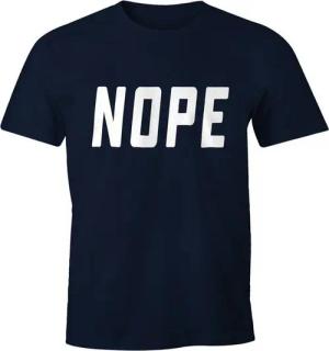 MoonWorks Print-Shirt NOPE Herren T-Shirt Spruch-Shirt mit Print