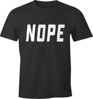 MoonWorks Print-Shirt NOPE Herren T-Shirt Spruch-Shirt mit Print