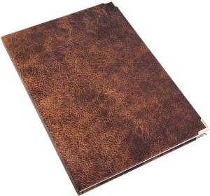Logbuch-Verlag Notizbuch Notizbuch DIN A4 Lederoptik braun mit Metallecken, leeres Buch im Nostalgie-Look mit Metallecken