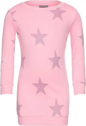 KIDSWORLD Sweatkleid Sterne-Allover Kleid für kleine Mädchen Sweatkleid mit Glitzerdruck