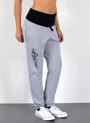 ESRA Jogginghose Damen Sporthose mit elastischem Gummibund J480-Jogging Damen Fitnesshose Lang Trainingshose Damen Jogginghose