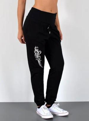 ESRA Jogginghose Damen Sporthose mit elastischem Gummibund J480-Jogging Damen Fitnesshose Lang Trainingshose Damen Jogginghose