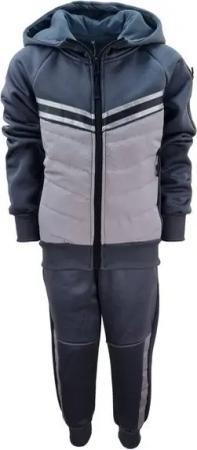 Hessis Jogginganzug Gefütterter Jungen/Mädchen Trainingsanzug Freizeitanzug JF572 (Set, Jacke mit Jogginghose), mit Kapuze, für Kinder, für Jugendliche