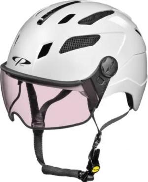 CP premium helmets Fahrradhelm Chimayo Urban mit Vario Visier Fahrradhelm E Bike Helm wihte matt